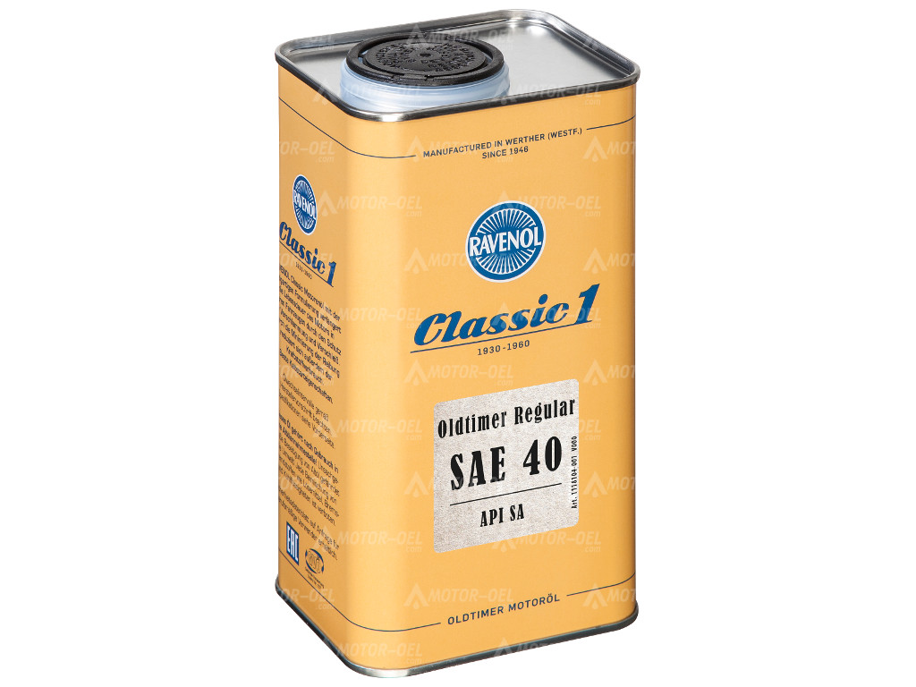 RAVENOL Oldtimer Regular SAE 40 API SA, 1 Ltr.