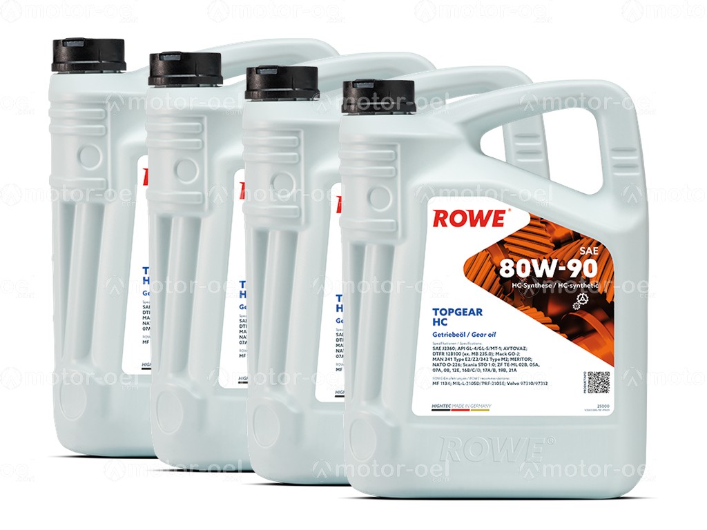 ROWE HIGHTEC TOPGEAR SAE 80W-90 HC, 20 Liter (4x5L), 25000