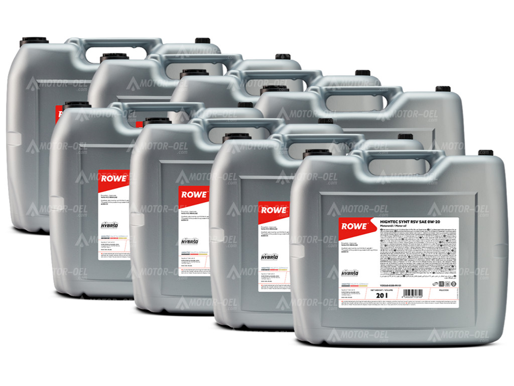 160 Liter (8x20L) ROWE HIGHTEC SYNT RSV SAE 0W-20 20260