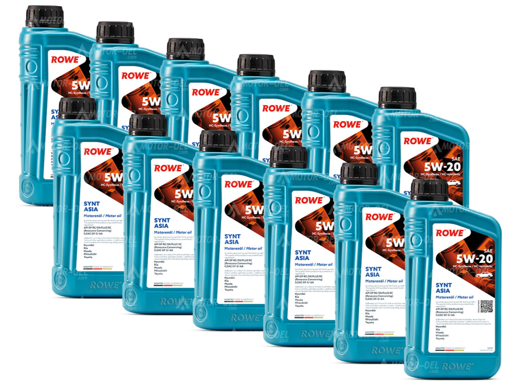 ROWE HIGHTEC SYNT ASIA SAE 5W-30, 12 Liter (12x1L), 20359