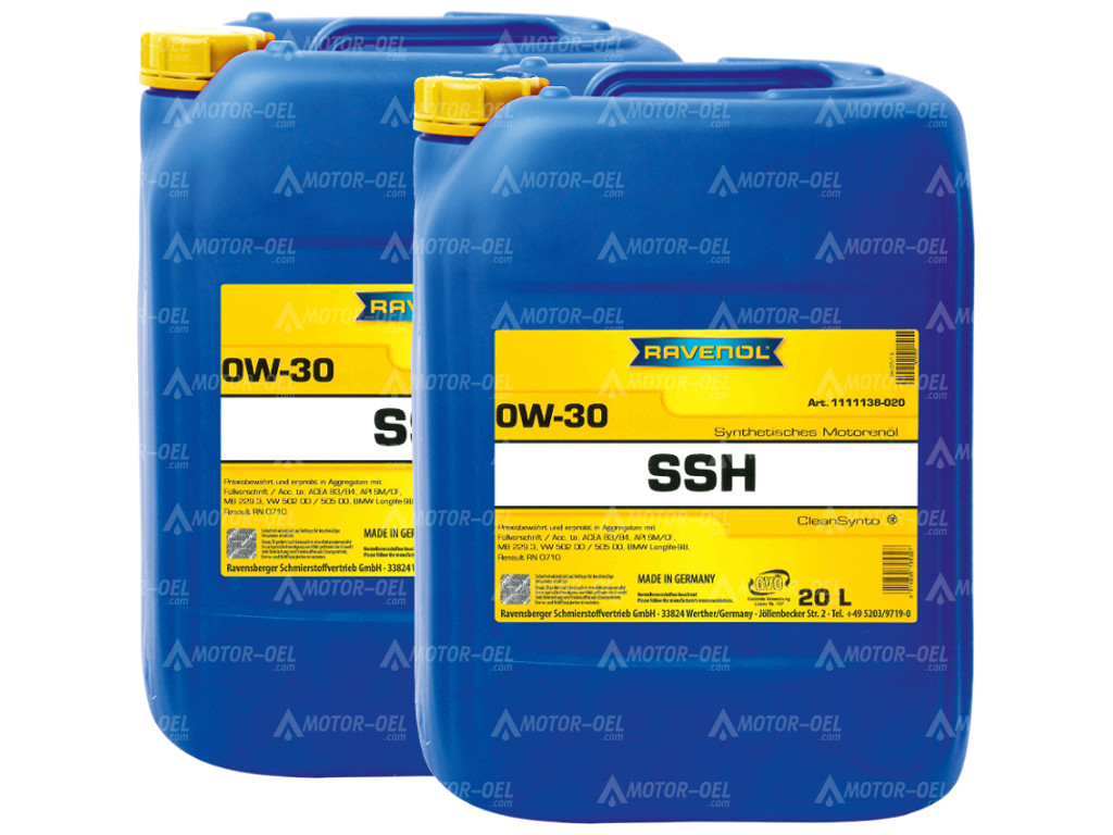 RAVENOL Super Synthetic Hydrocrack SSH SAE 0W-30  40 Ltr. (2x20)