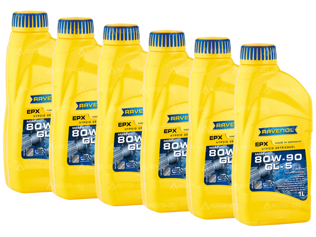 RAVENOL Getriebeoel EPX SAE 80W-90 GL 5  6 (6x1) Ltr.