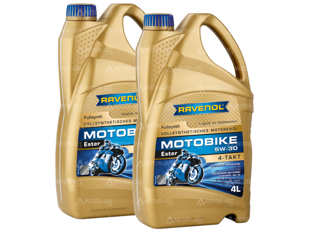 RAVENOL Motobike 4-T Ester SAE 5W-30 8 (2x4) Ltr.