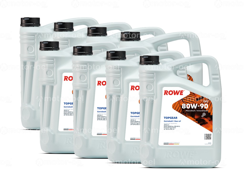 ROWE HIGHTEC TOPGEAR SAE 80W-90, 40 Liter (8x5L), 25001