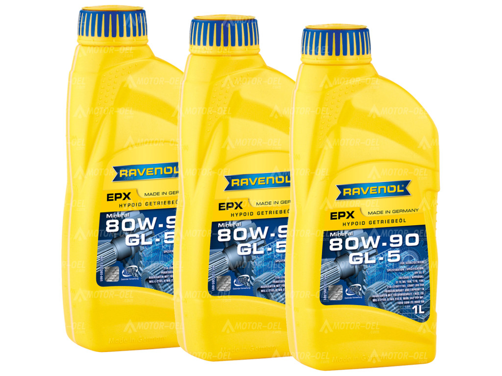 RAVENOL Getriebeoel EPX SAE 80W-90 GL 5 3 (3x1) Ltr.