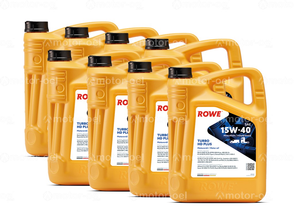 ROWE HIGHTEC TURBO HD SAE 15W-40 PLUS, 40 Liter (8x5L), 20041