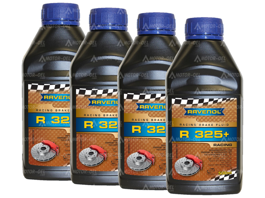 RAVENOL Racing Brake Fluid R 325+, 2 Liter (4x0,5L), Bremsflüssigkeit