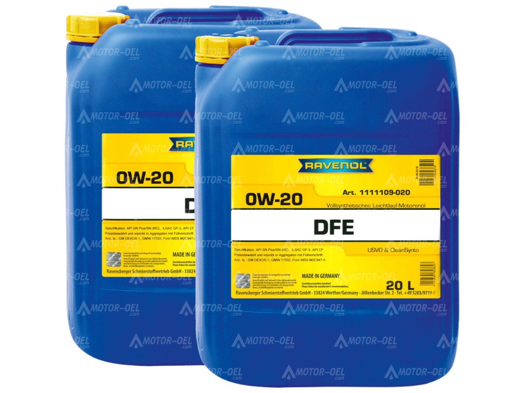 RAVENOL DFE SAE 0W-20   +USVO-Technologie 40 (2x20) Ltr. 