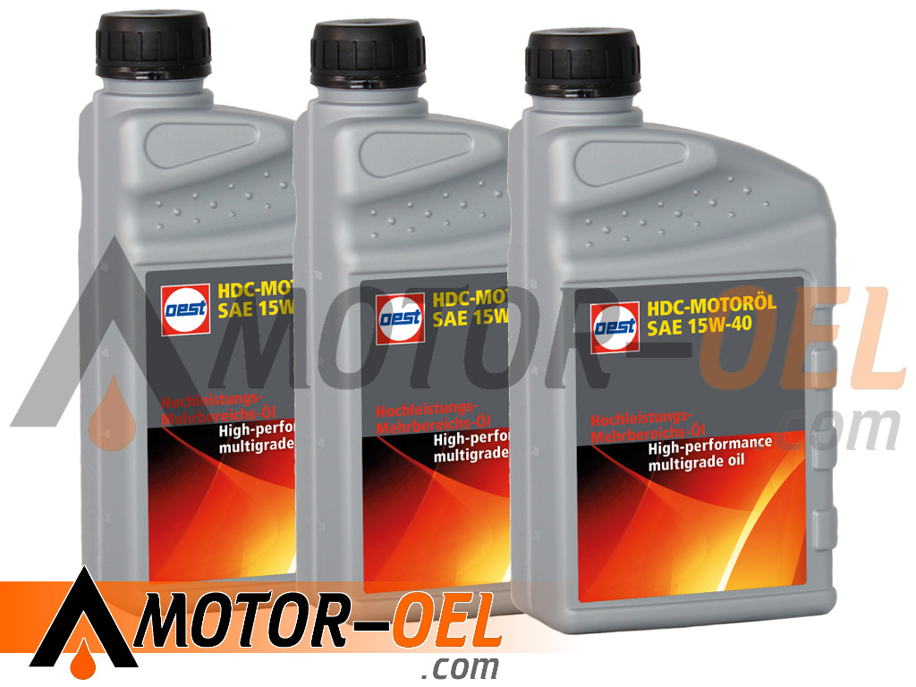 OEST HDC-MOTORÖL SAE 15W-40 3x1 Liter, 32074
