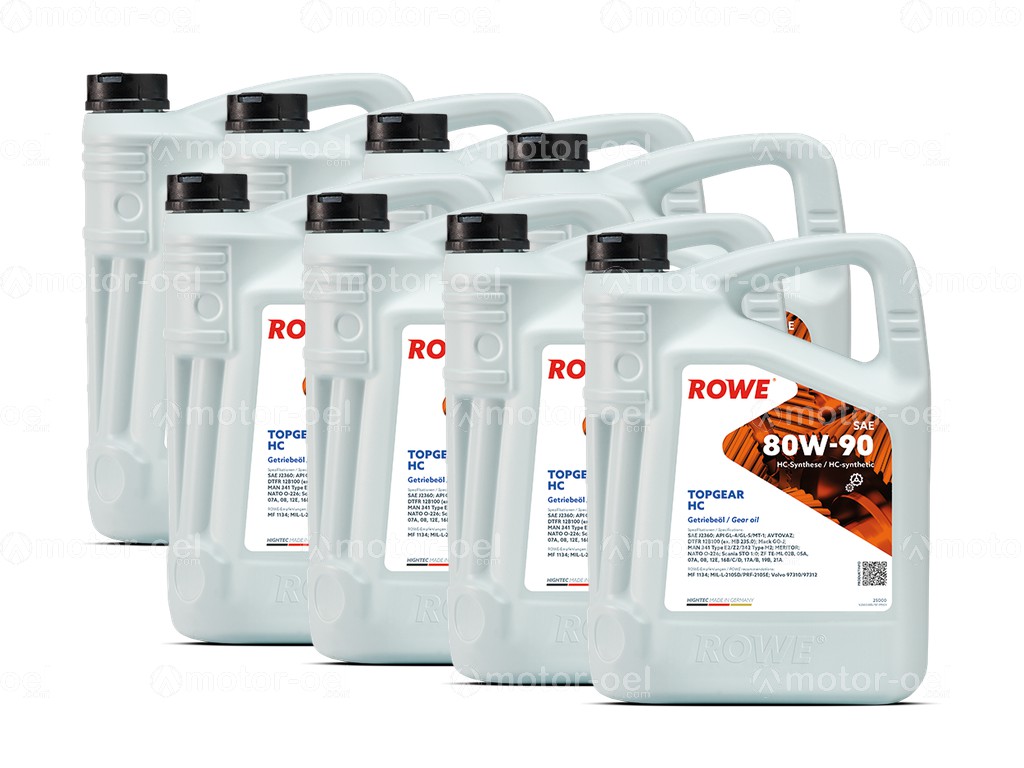 ROWE HIGHTEC TOPGEAR SAE 80W-90 HC, 40 Liter (8x5L), 25000