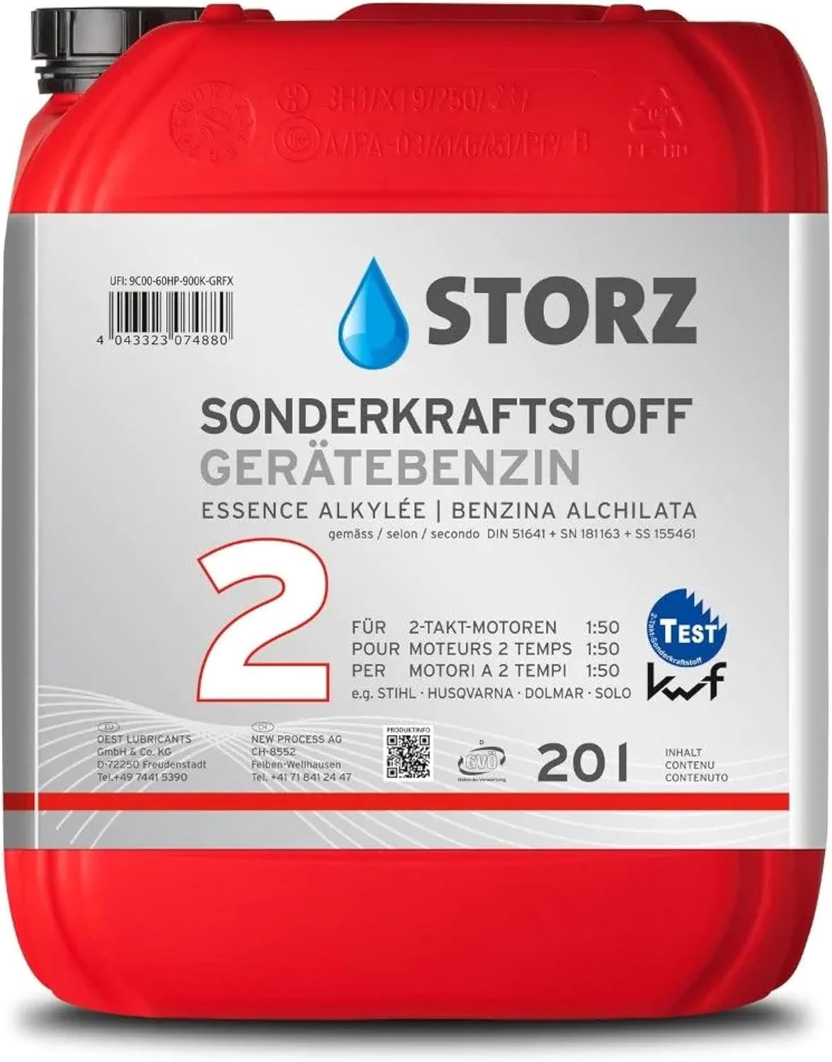 STORZ Sonderkraftstoff / Gerätebenzin 2T, 20 Liter, 29000