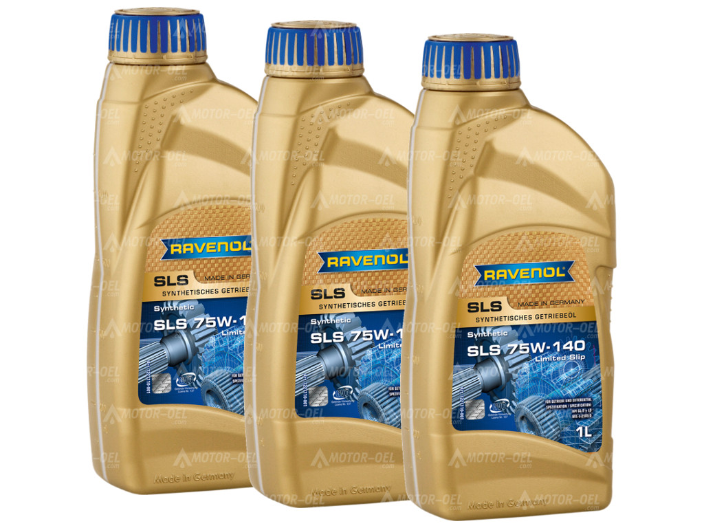 RAVENOL Getriebeoel SLS SAE 75W-140 GL 5 LS, 3 (3x1) Ltr.