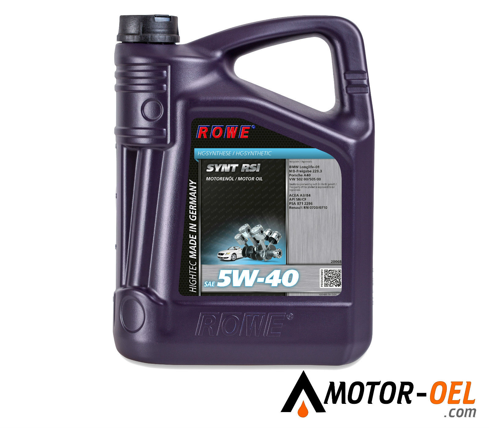 Ölwechsel Set Motoröl ROWE 5W-40 + Ölfilter ALCO MD-427 für VW POLO IV 12V 1200 47KW/64PS (9N)