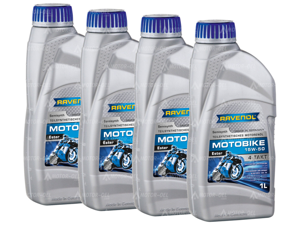 RAVENOL Motobike 4-T Ester SAE 15W-50 4 (4x1) Ltr.