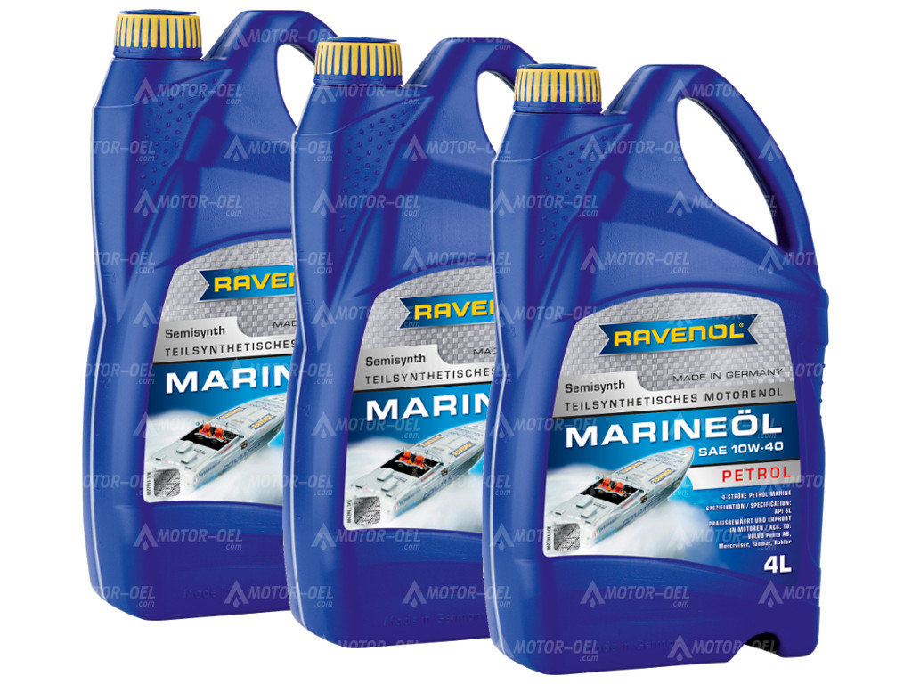 RAVENOL MARINEOIL PETROL SAE 10W-40 12 (3x4) Ltr. RAVENOL MARINEOIL PETROL SAE 10W-40 12 (3x4) Ltr.