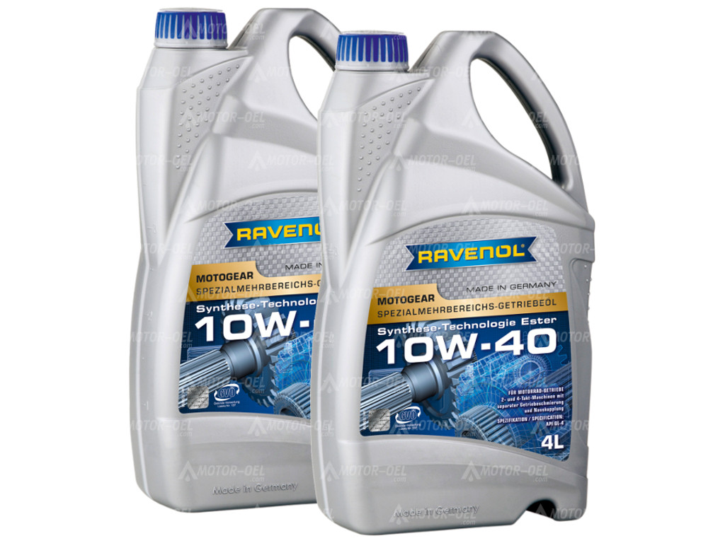 RAVENOL Motogear SAE 10W-40 GL-4  8 (2x4) Ltr.