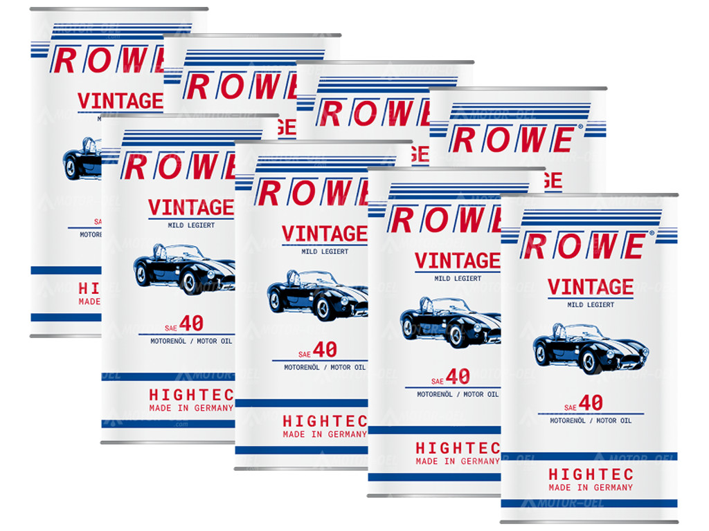 ROWE HIGHTEC VINTAGE SAE 40 MILD LEGIERT, 40 Liter (8x5L), 20193 ROWE HIGHTEC VINTAGE SAE 40 MILD LEGIERT, 40 Liter (8x5L), 20193