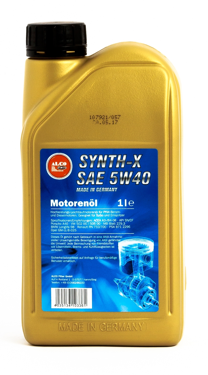 ALCO SYNT-X 5W40 API SL-CF-SJ, 1 Liter
