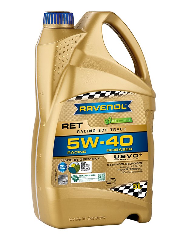 RAVENOL Racing Eco Track RET SAE 5W-40 5 Liter, 1143103
