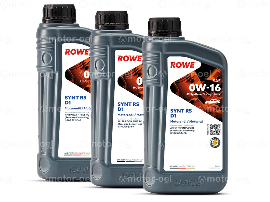 ROWE HIGHTEC SYNT RS D1 SAE 0W-16, 3 Liter (3x1L), 20005