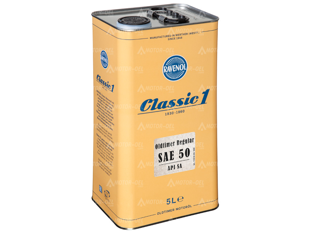 RAVENOL Oldtimer Regular SAE 50 API SA, 5 Ltr.