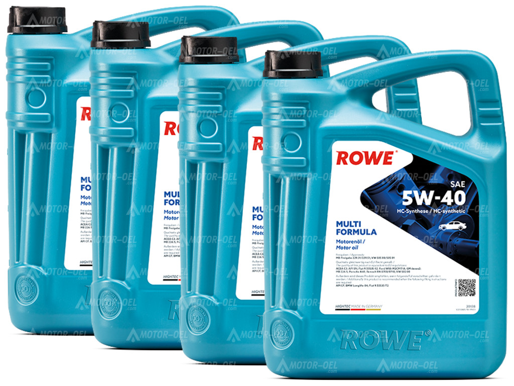 ROWE HIGHTEC MULTI FORMULA SAE 5W-40, 20 Liter (4x5L), 20138