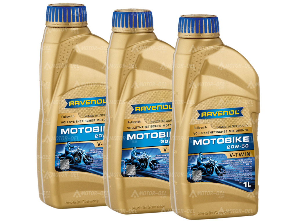 RAVENOL Motobike V-Twin SAE 20W-50 Fullsynth 3 (3x1) Ltr.