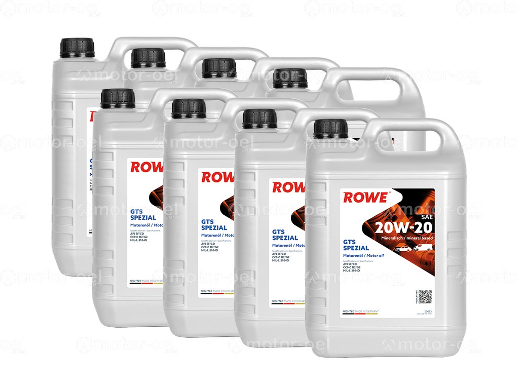 ROWE HIGHTEC GTS SPEZIAL SAE 20W-20, 40 Liter (8x5L), 20023