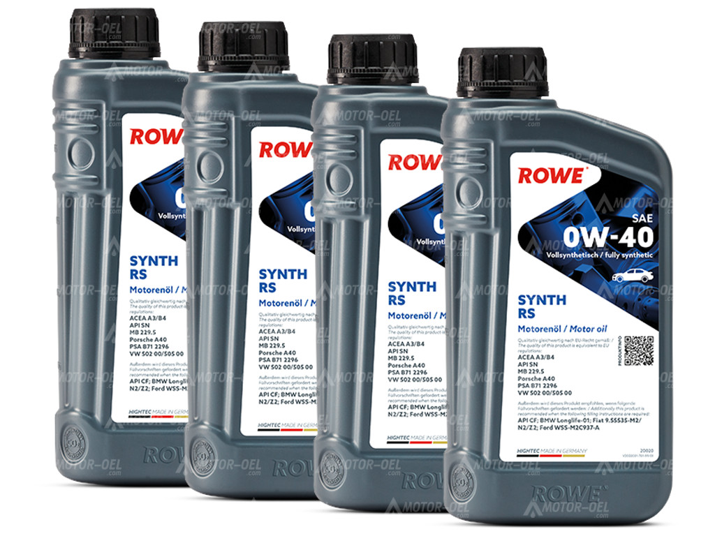 ROWE HIGHTEC SYNTH RS SAE 0W-40, 4 Liter (4x1L), 20020