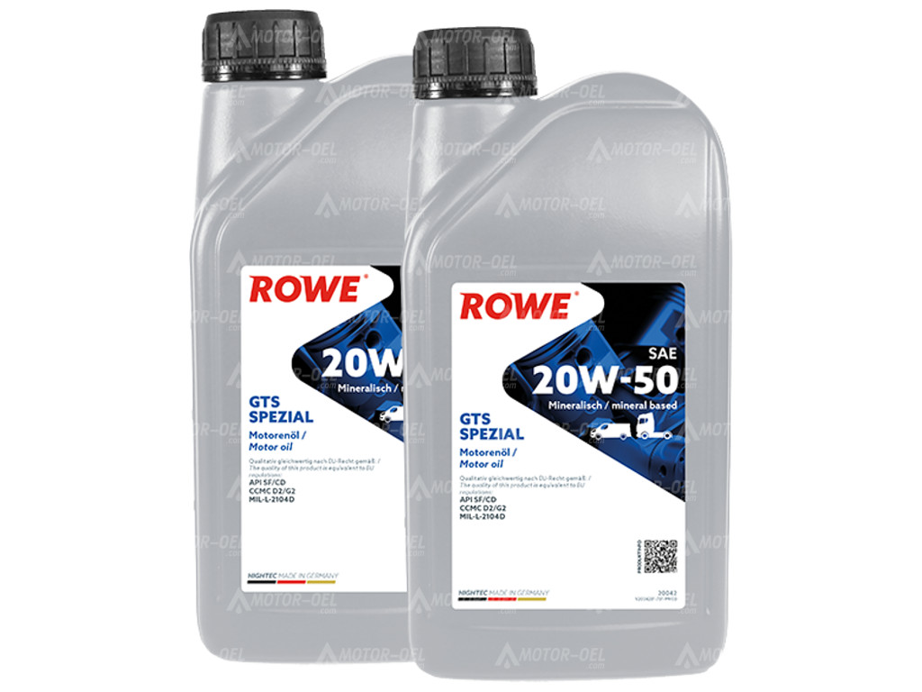 ROWE HIGHTEC GTS SPEZIAL SAE 20W-50, 2 Liter (2x1L), 20042