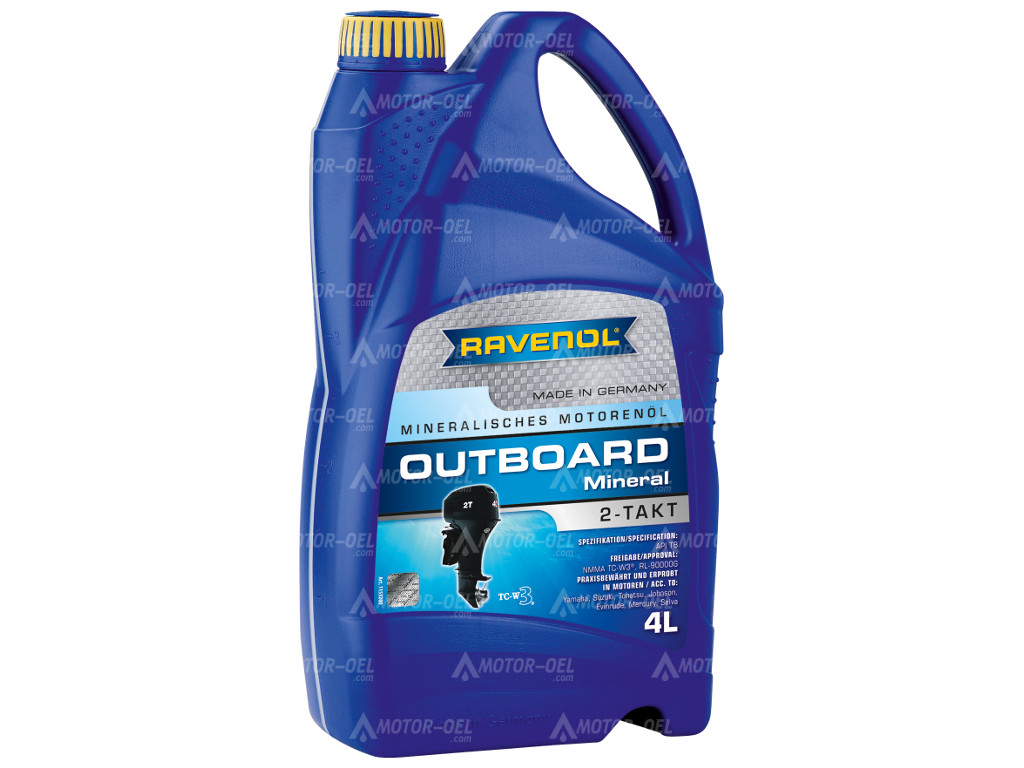 RAVENOL Outboardoel 2T Mineral, 4 Liter, 1153200