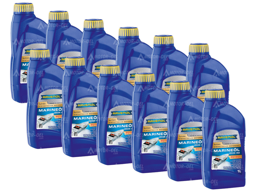 RAVENOL MARINEOIL PETROL SAE 25W-40 SYNTHETIC 12 (12x1) Ltr.