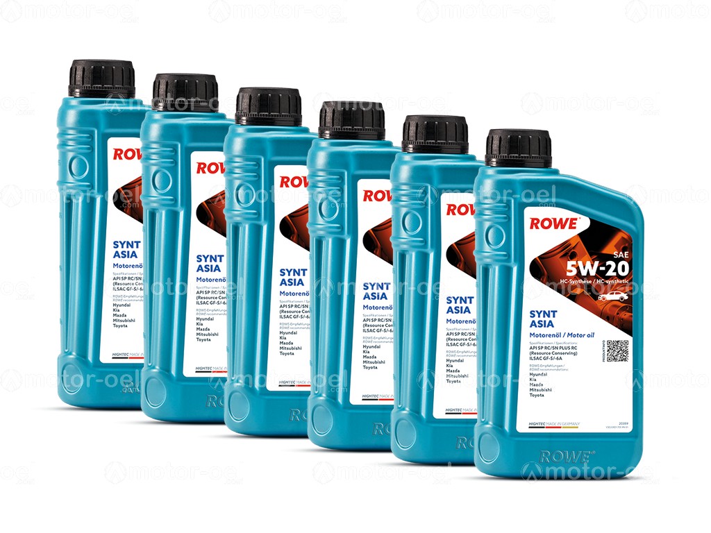 ROWE HIGHTEC SYNT ASIA SAE 5W-20, 6 Liter (6x1L), 20359