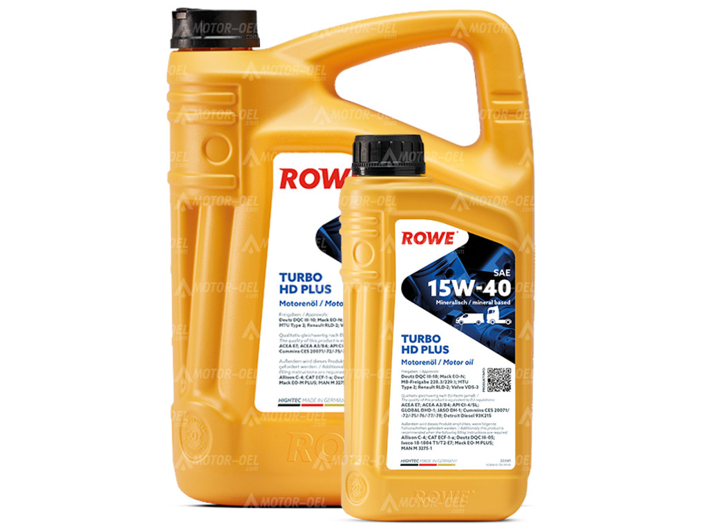 ROWE HIGHTEC TURBO HD SAE 15W-40 PLUS, 6 Liter (5L+1L), 20041