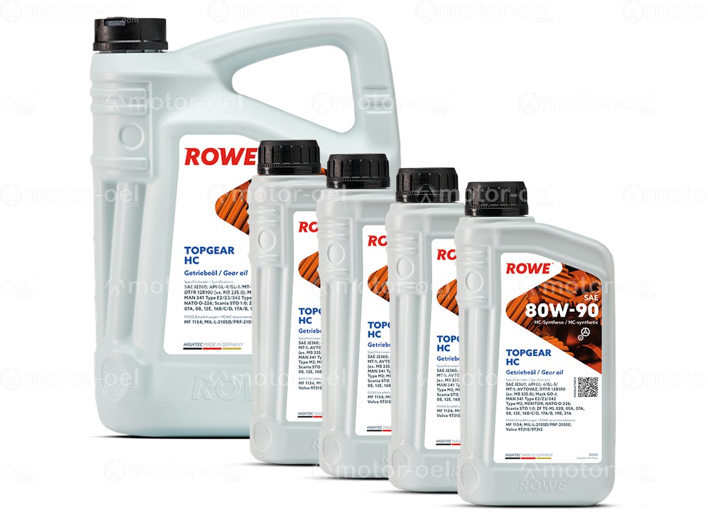 ROWE HIGHTEC TOPGEAR SAE 80W-90 HC, 9 Liter (5L+4L), 25000