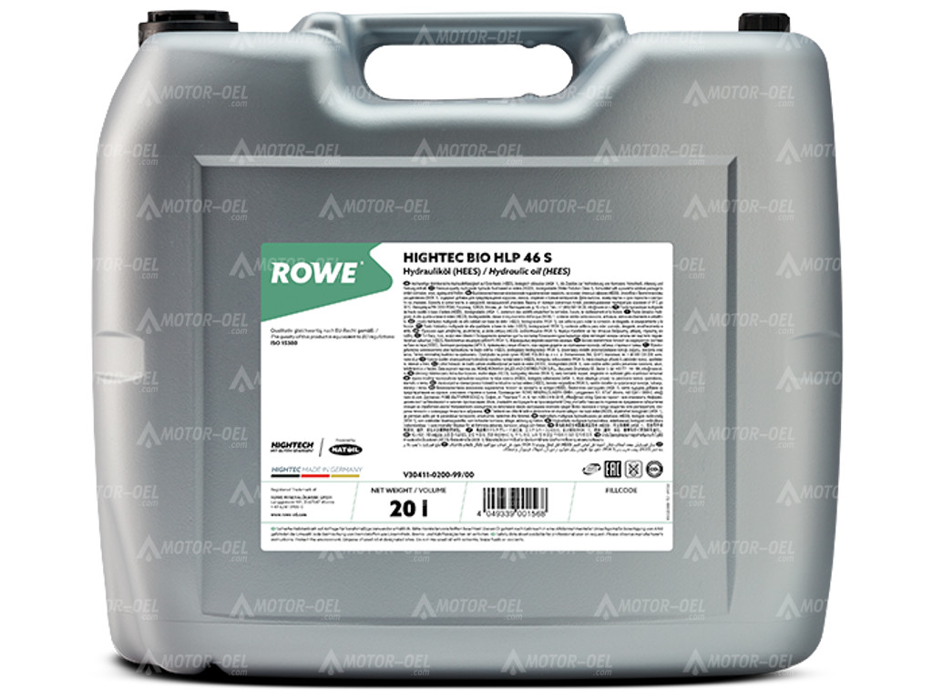 ROWE HIGHTEC BIO HLP 46 S, 20 Liter, 30411 ROWE HIGHTEC BIO HLP 46 S, 20 Liter, 30411