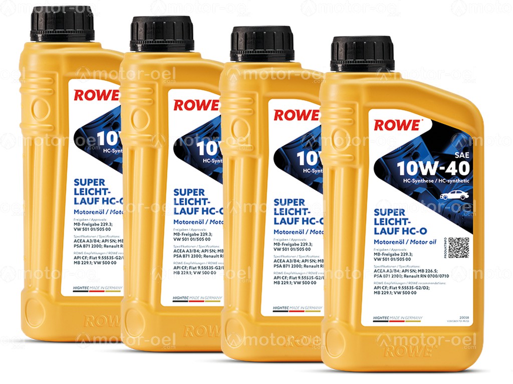 ROWE HIGHTEC SUPER LEICHTLAUF HC-O SAE 10W-40, 4 Liter (4x1L), 20058