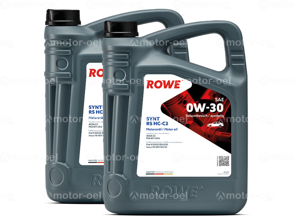 ROWE HIGHTEC SYNT RS SAE 0W-30 HC-C2, 10 Liter (2x5L), 20247