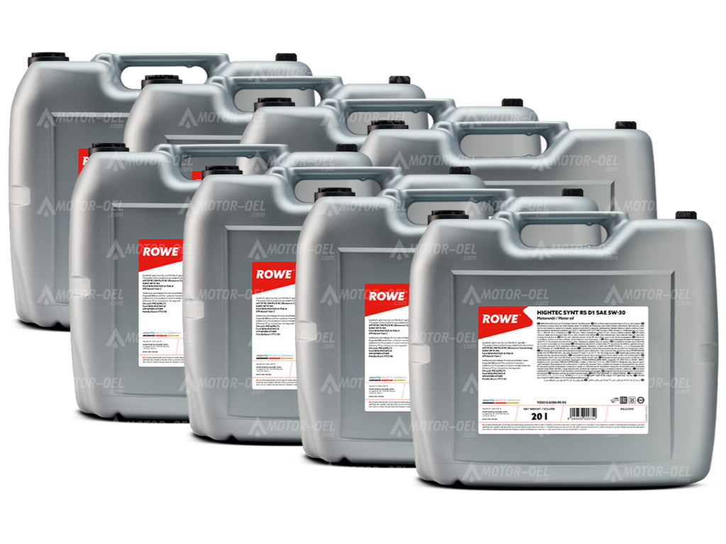 160 Liter (8x20L) ROWE HIGHTEC SYNT RS D1 SAE 5W-30 20212