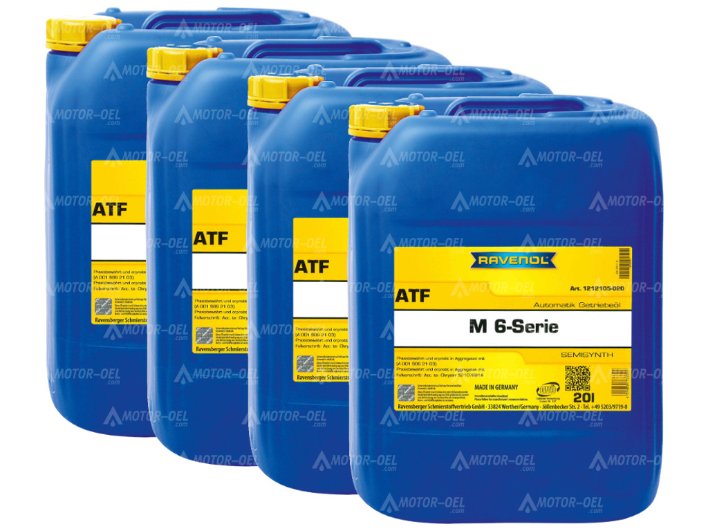 RAVENOL ATF M 6-Serie 80 (4x20) Ltr.  RAVENOL ATF M 6-Serie 80 (4x20) Ltr.