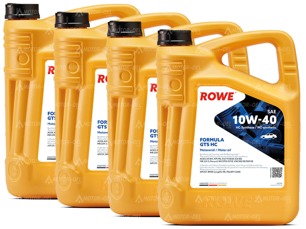 ROWE HIGHTEC FORMULA GTS SAE 10W-40 HC, 20 Liter (4x5L), 20093