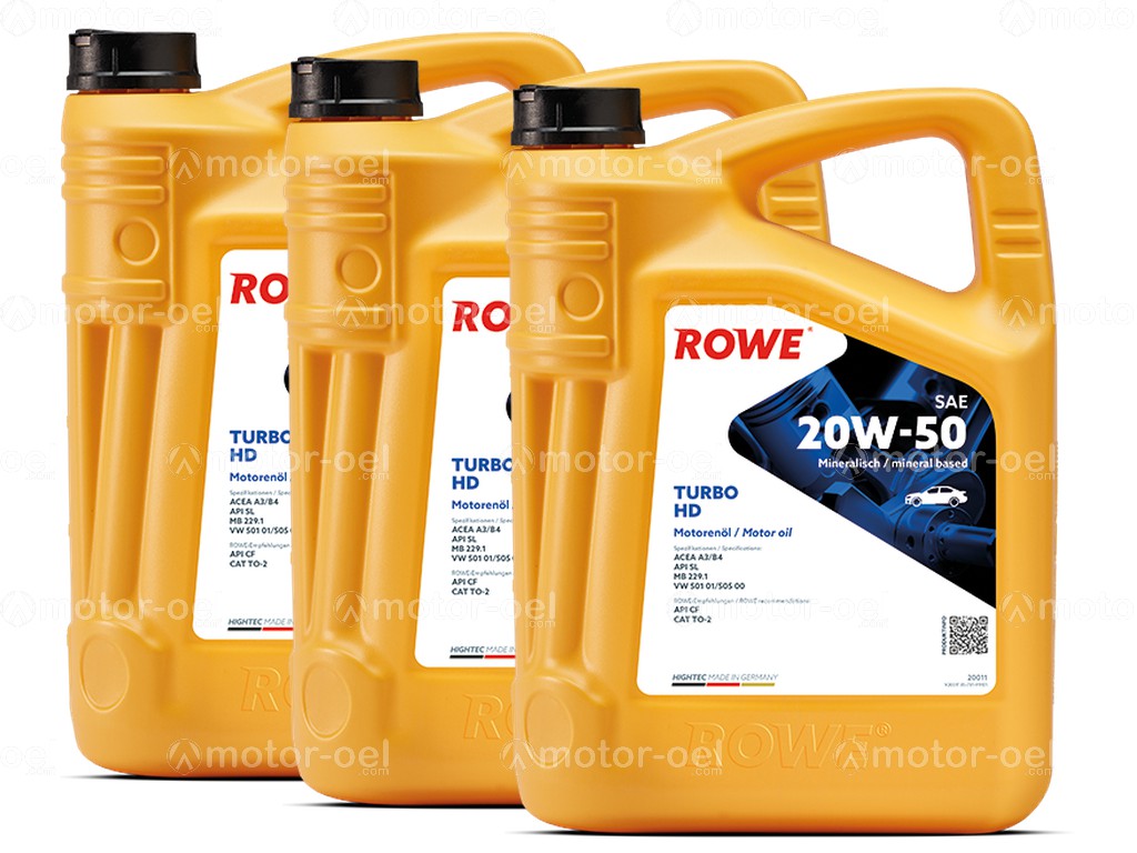 ROWE HIGHTEC TURBO HD SAE 20W-50, 15 Liter (3x5L), 20011
