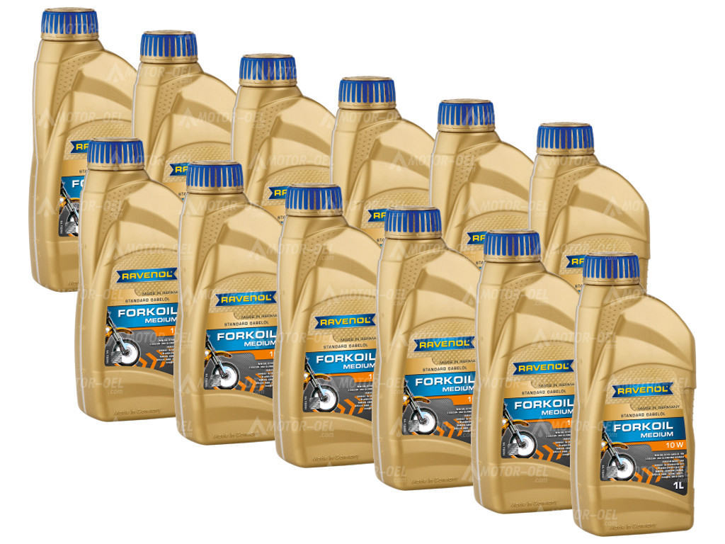 RAVENOL  FORKOIL Medium 10W 12 (12x1) Ltr. RAVENOL  FORKOIL Medium 10W 12 (12x1) Ltr.