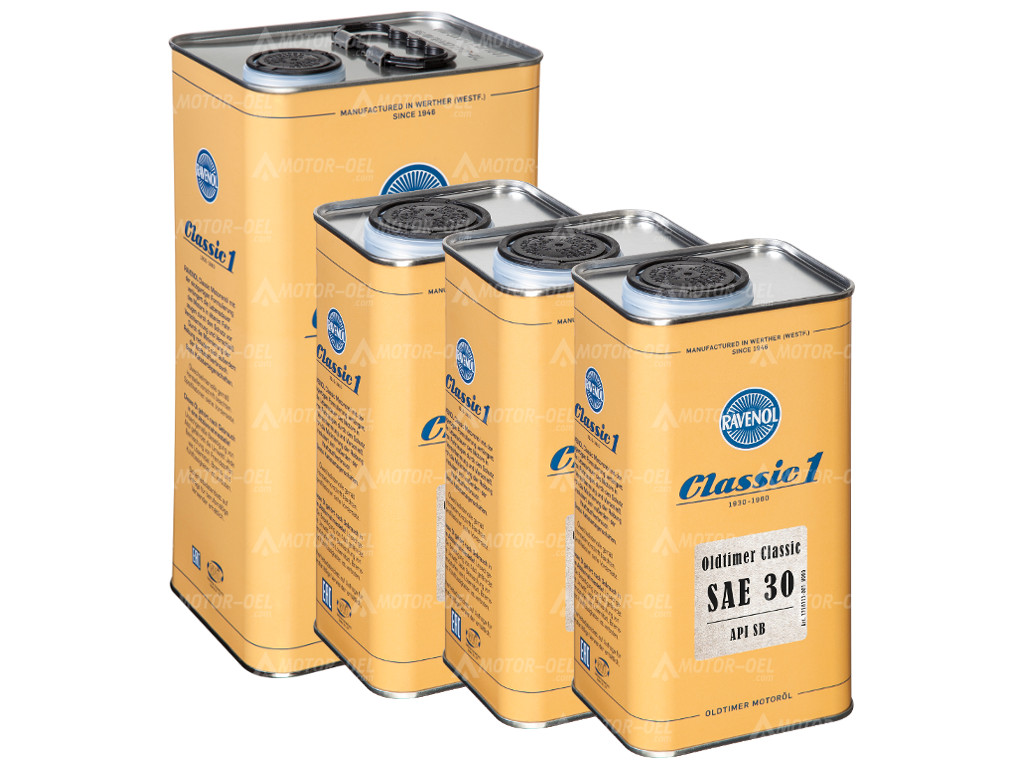 RAVENOL Oldtimer Classic SAE 30 API SB, 8 (5+3) Ltr.