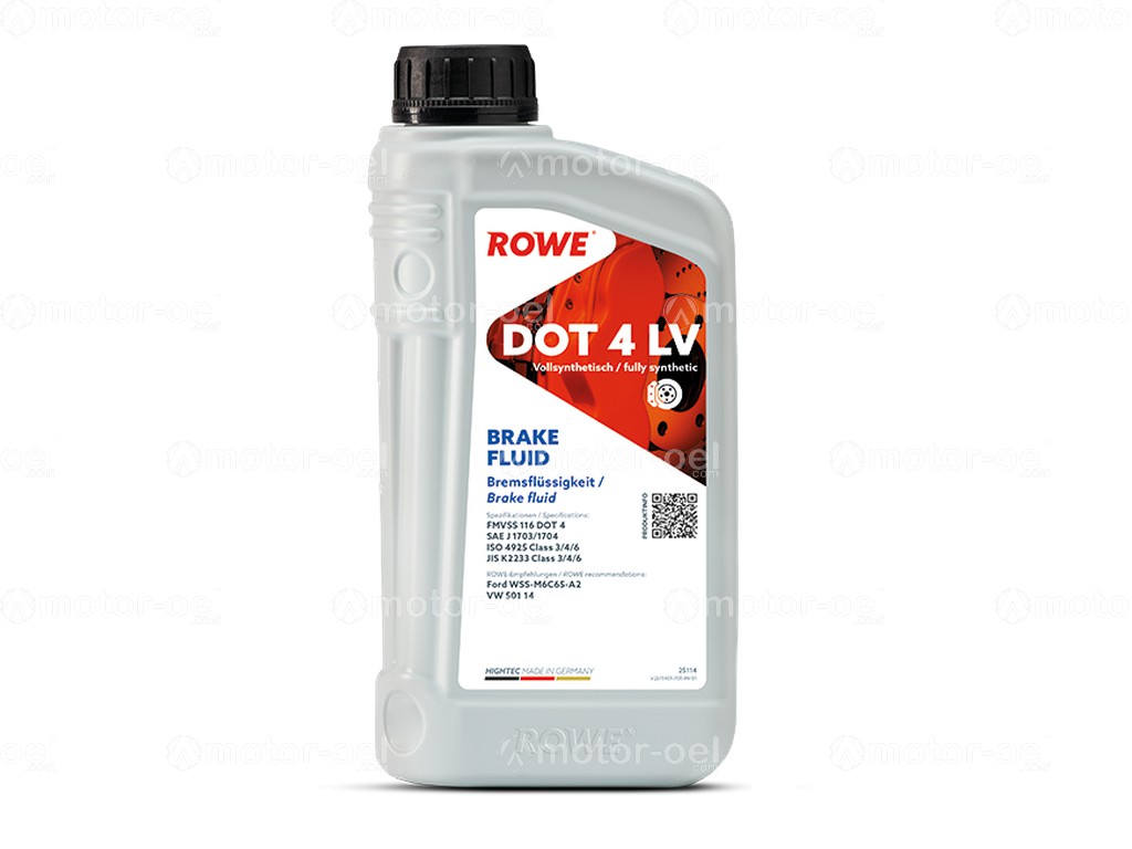 ROWE HIGHTEC BRAKE FLUID DOT 4 LV, 1 Liter, 25114