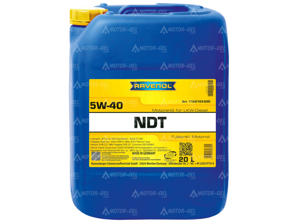 RAVENOL NDT Nord Duty Truck SAE 5W-40, 20 Liter, 1122103