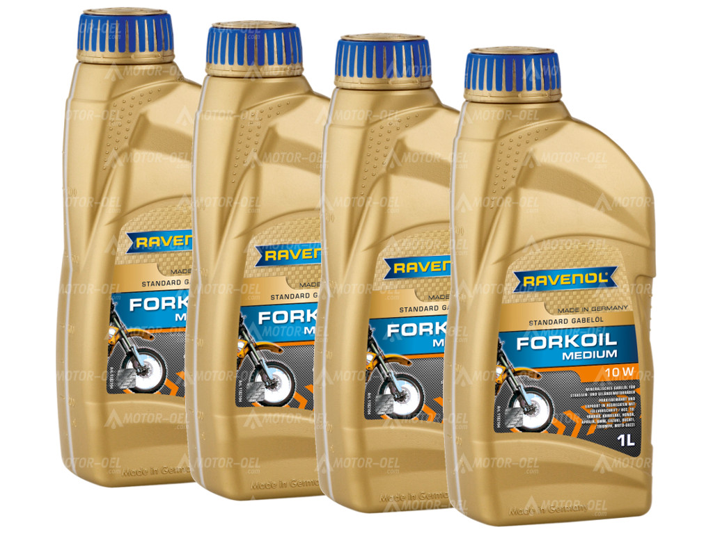 RAVENOL  FORKOIL Medium 10W 4 (4x1) Ltr. RAVENOL  FORKOIL Medium 10W 4 (4x1) Ltr.