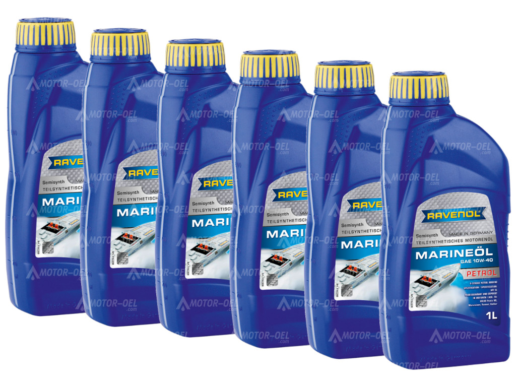 RAVENOL MARINEOIL PETROL SAE 10W-40 6 (6x1) Ltr. RAVENOL MARINEOIL PETROL SAE 10W-40 6 (6x1) Ltr.
