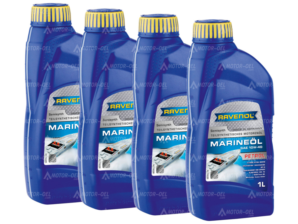 RAVENOL MARINEOIL PETROL SAE 10W-40 4 (4x1) Ltr. RAVENOL MARINEOIL PETROL SAE 10W-40 4 (4x1) Ltr.