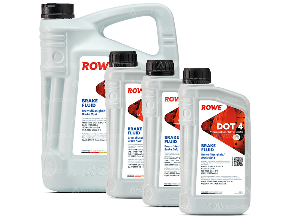 ROWE HIGHTEC BRAKE FLUID DOT 4, 8 Liter (5L+3L), 25101